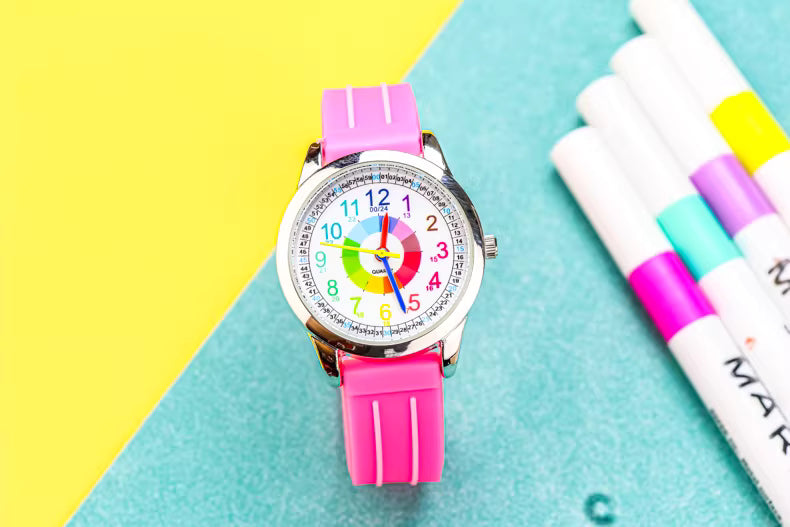 Timely Kids® Classic Pink Time Teacher Watch