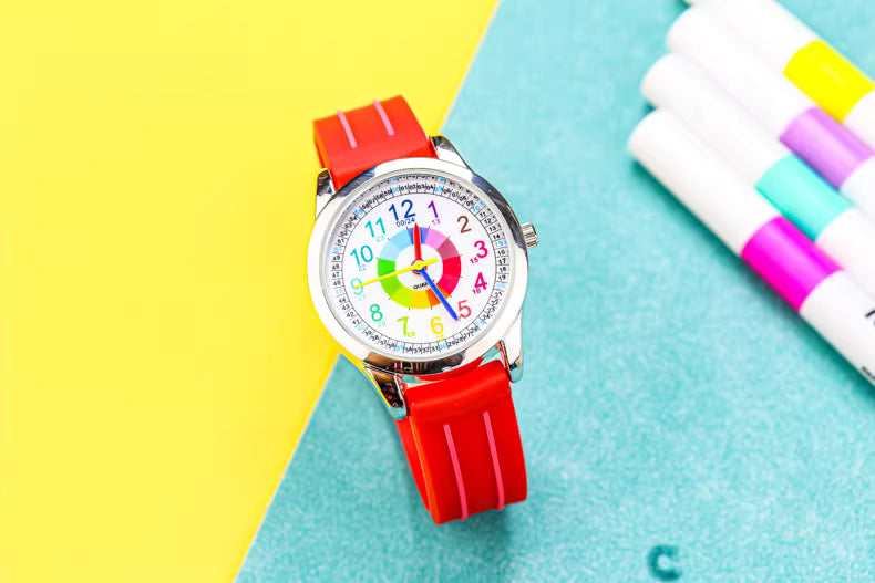 Timely Kids® Classic Red Time Teacher Watch