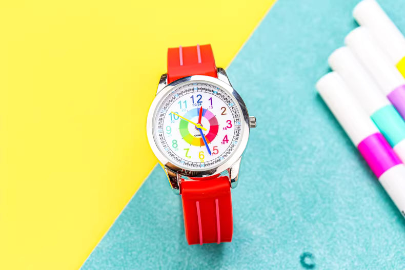 Timely Kids® Classic Red Time Teacher Watch