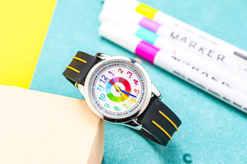 Timely Kids® Classic Black Time Teacher Watch