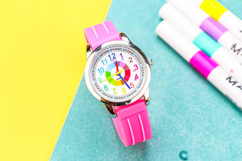 Timely Kids® Classic Pink Time Teacher Watch