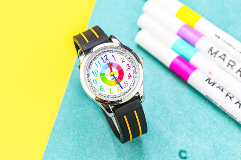 Timely Kids® Classic Black Time Teacher Watch