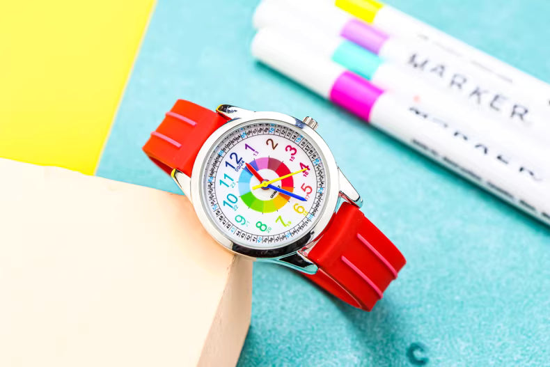 Timely Kids® Classic Red Time Teacher Watch
