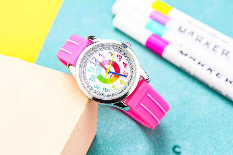 Timely Kids® Classic Pink Time Teacher Watch